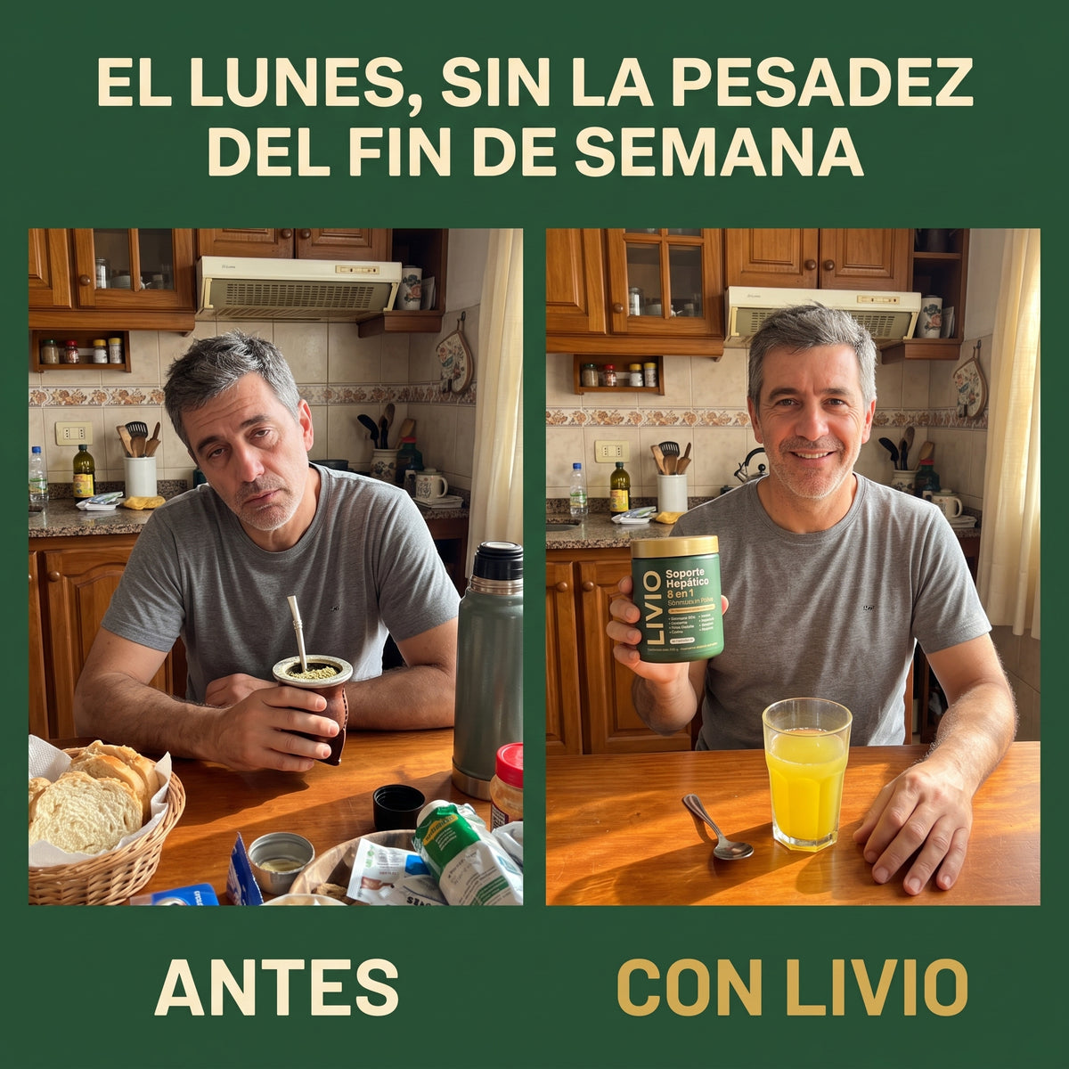 LIVIO — Acompaña a tu hígado con un solo vaso.