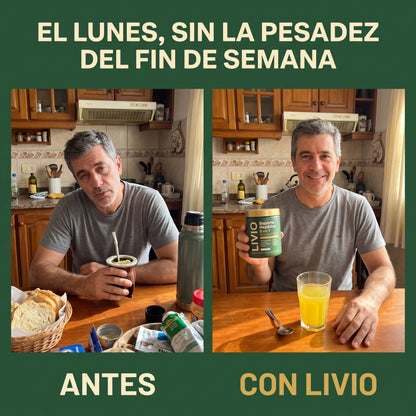 LIVIO — Acompaña a tu hígado con un solo vaso.